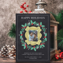 FRIENDS™ Photo Holiday Christmas Chalkboard Card