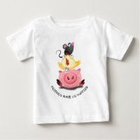 Friends Pig Chick and Mouse Funny Baby T-Shirt