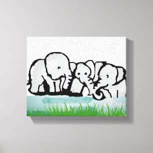 Friends Playing Canvas Print
