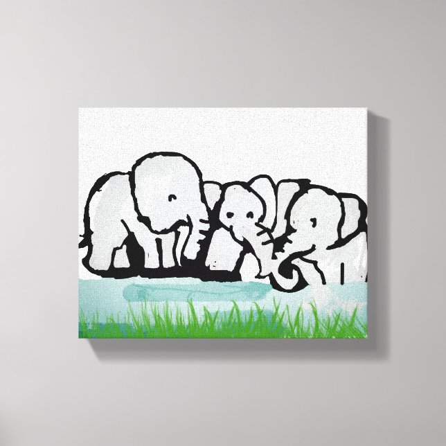 Friends Playing Canvas Print (Front)