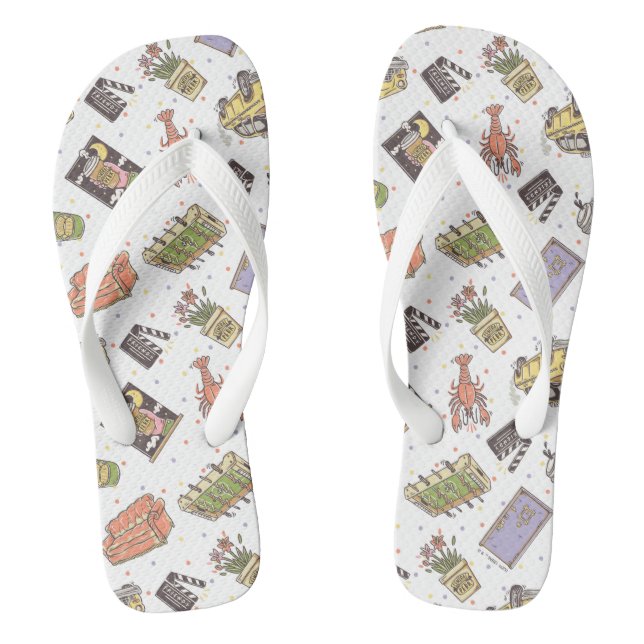 FRIENDS™ | Polka Dot Icon Pattern Jandals (Footbed)
