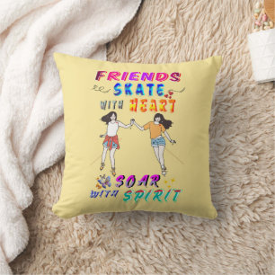 Friends Polyeste Skate With Heart Soar With Spirit Cushion