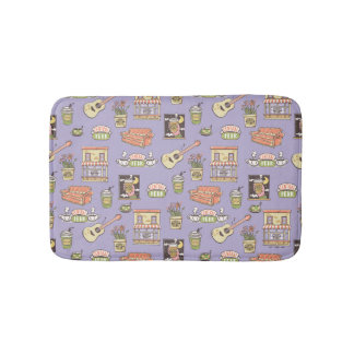 FRIENDS™ | Purple Icon Pattern Bath Mat