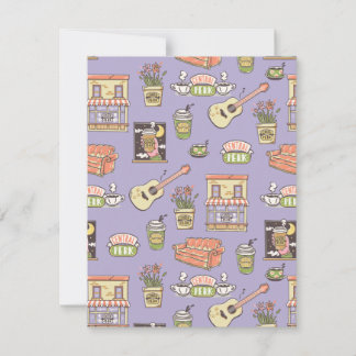 FRIENDS™ | Purple Icon Pattern Card