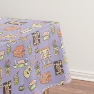 FRIENDS™ | Purple Icon Pattern Tablecloth