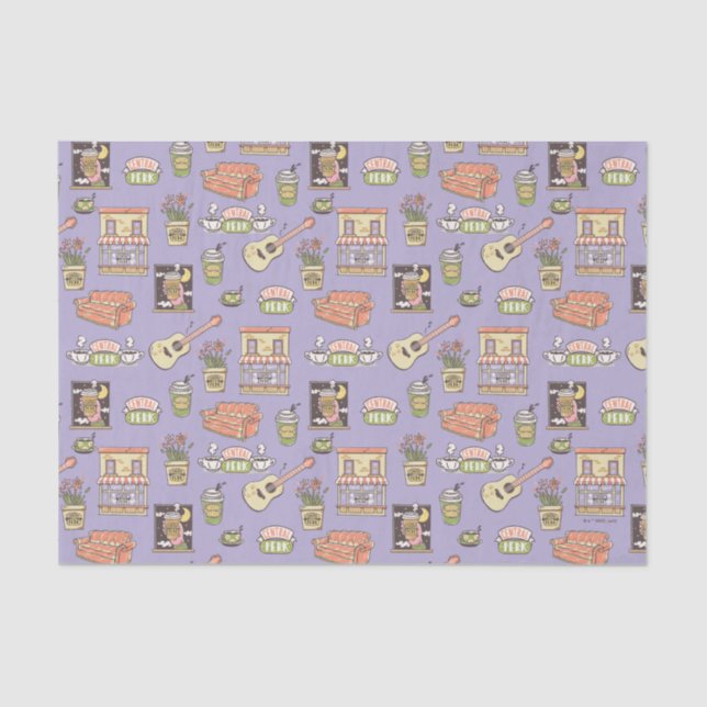 FRIENDS™ | Purple Icon Pattern Tissue Paper (Front)