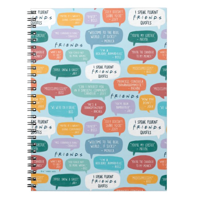FRIENDS™ Quote Pattern Notebook (Front)