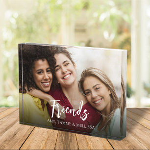 Friends Quote Photo Simple Typography Block