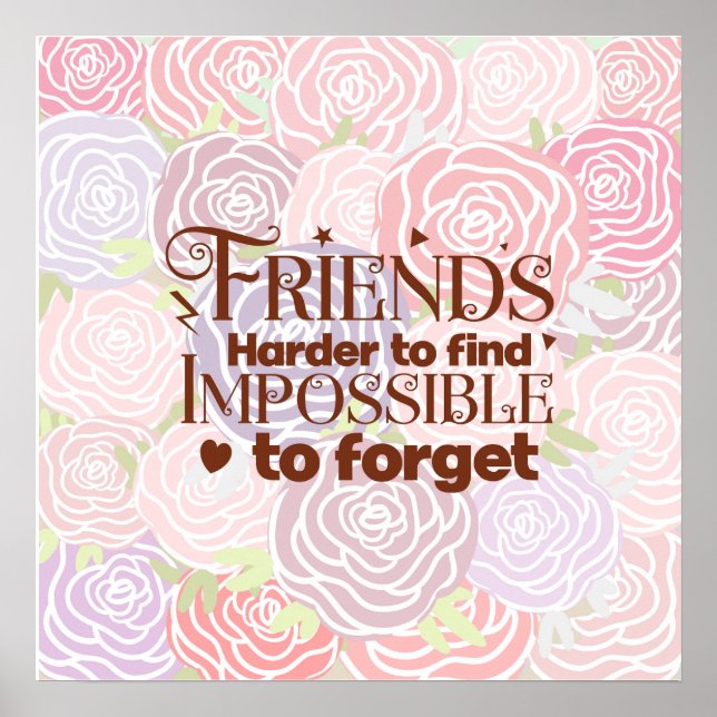 Friends Quote Poster can Instant Download (Front)
