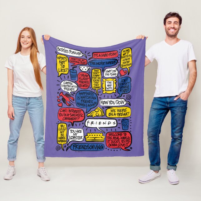 FRIENDS™ Quotes Fleece Blanket (In Situ)