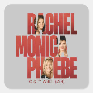 FRIENDS™   Rachel, Monica & Phoebe Square Sticker