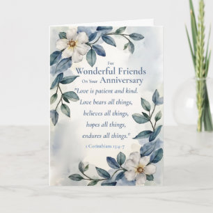 Friends Religious Anniversary Scripture Love Card