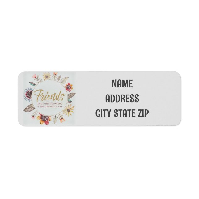 **FRIENDS** RETURN ADDRESS LABEL (Front)