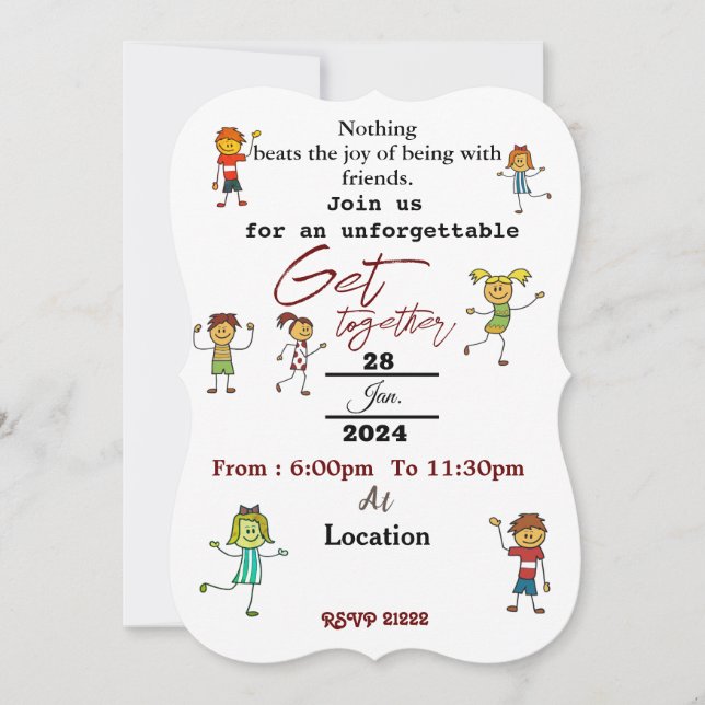 Friends Reunion Invitation (Front)