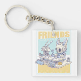 Friends robot rabbit and machine 071502 key ring