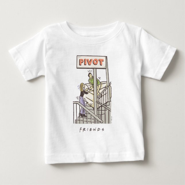 FRIENDS™ | Ross and Rachel PIVOT Baby T-Shirt (Front)