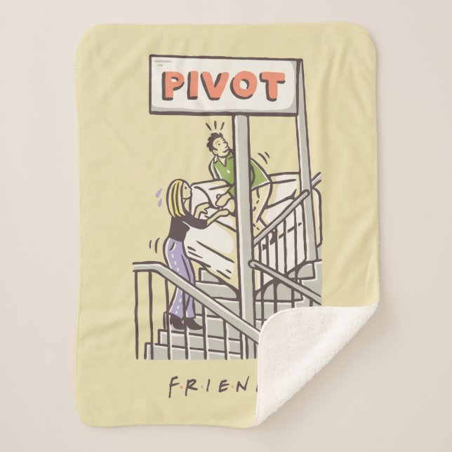 FRIENDS™ | Ross and Rachel PIVOT Sherpa Blanket (Front)