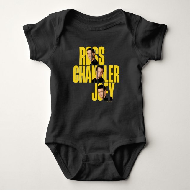 FRIENDS™ | Ross, Chandler & Joey Baby Bodysuit (Front)