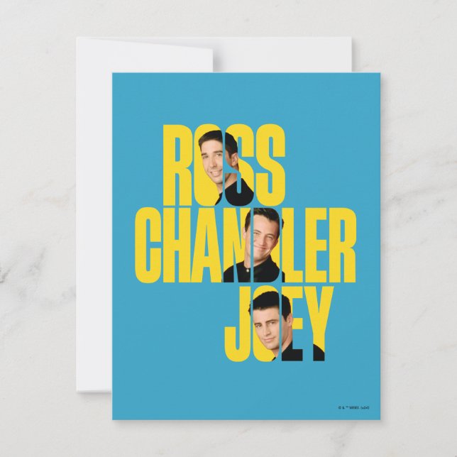 FRIENDS™ | Ross, Chandler & Joey Card (Front)