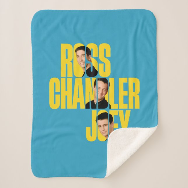 FRIENDS™ | Ross, Chandler & Joey Sherpa Blanket (Front)