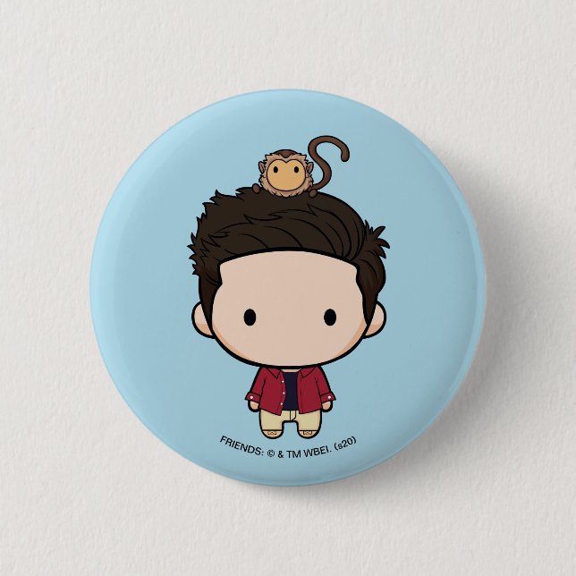 FRIENDS™ | Ross Chibi 6 Cm Round Badge (Front)