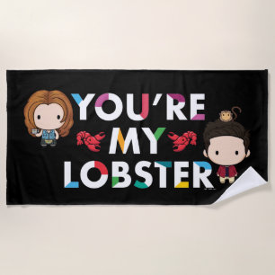 FRIENDS™ Ross & Rachel Lobster Chibi Beach Towel