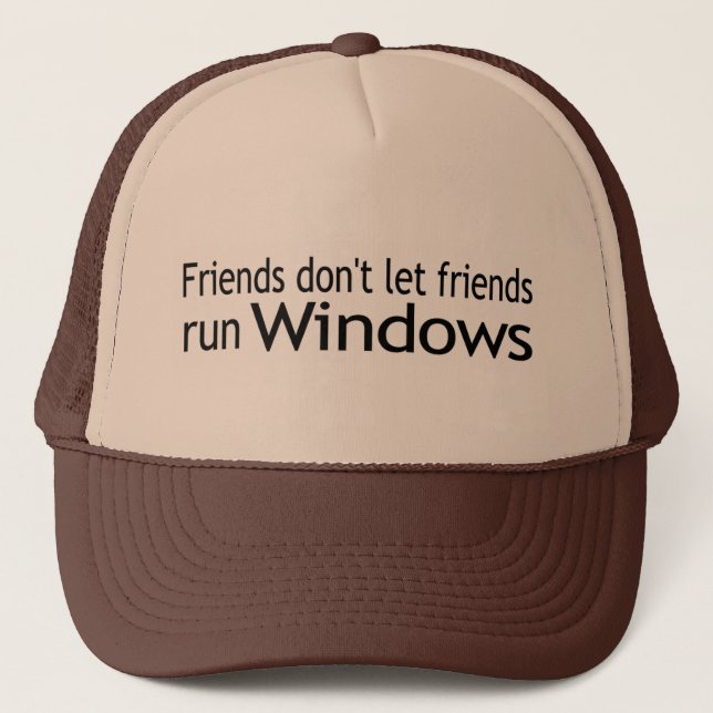 Friends Run Windows Trucker Hat (Front)