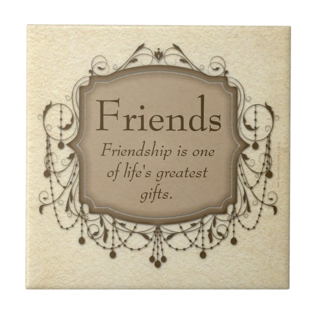 Friends Sentimental Message Chandelier Tile Plaque (Front)