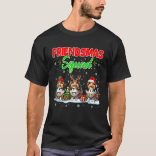 Friends Squad Christmas Three Santa Elf Shetland S T-Shirt