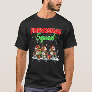 Friends Squad Christmas Three Santa Reindeer Elf B T-Shirt