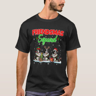 Friends Squad Christmas Three Santa Reindeer Elf L T-Shirt