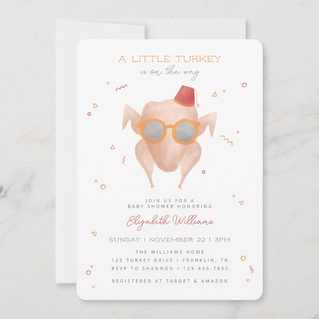 Friends T.V. Series | Turkey Baby Shower Invitation (Front)