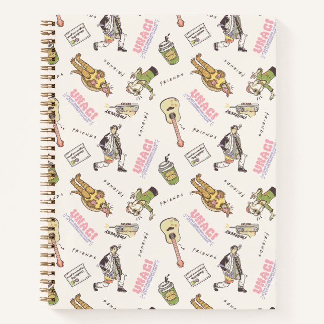 FRIENDS™ Tan Cartoon Pattern Notebook (Front)