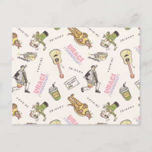FRIENDS™ Tan Cartoon Pattern Postcard