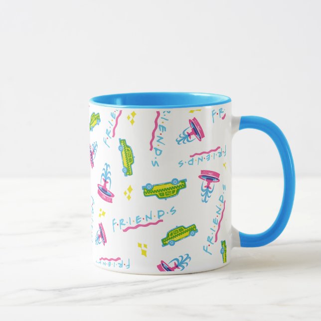 FRIENDS™ Taxi and Water Fountain Pattern Mug (Right)
