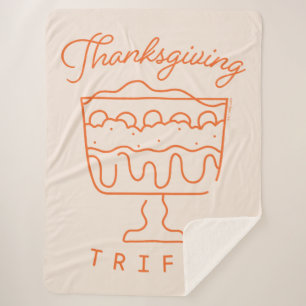FRIENDS™ Thanksgiving Trifle Sherpa Blanket