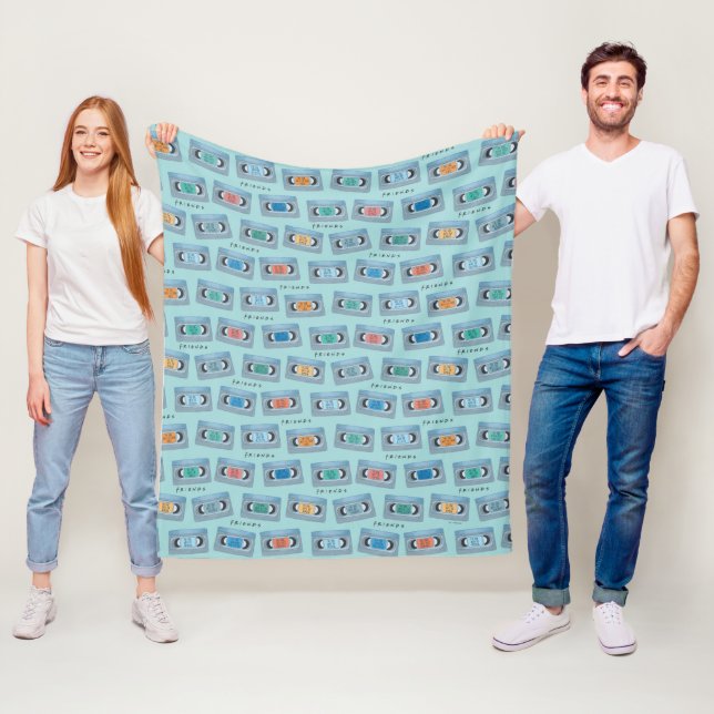 FRIENDS™ | The One With Video Tape Pattern Fleece Blanket (In Situ)