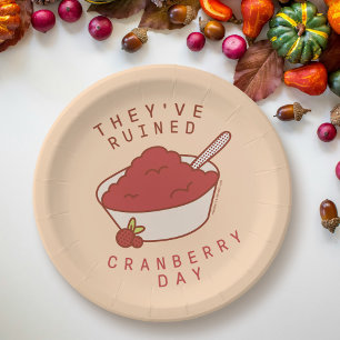 FRIENDS™ They've Ruined Cranberry Day Paper Plate