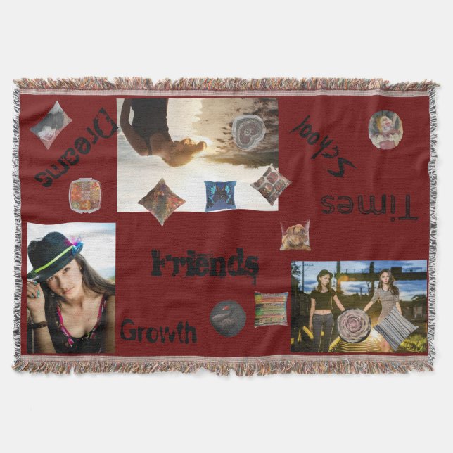 Friends Throw Blanket - Add Pictures (Front)