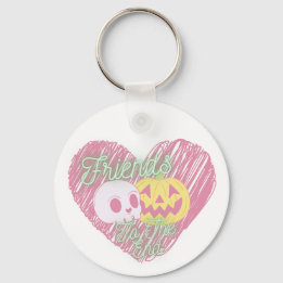 Friends to the end, Ghost and Skull  Key Ring