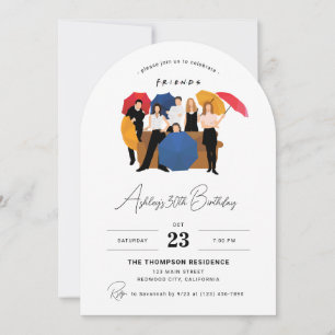 Friends TV Show Themed Customisable Birthday Invitation