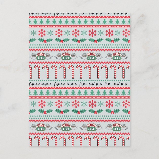 FRIENDS™ | Ugly Sweater Christmas Pattern Invitation Postcard (Front)
