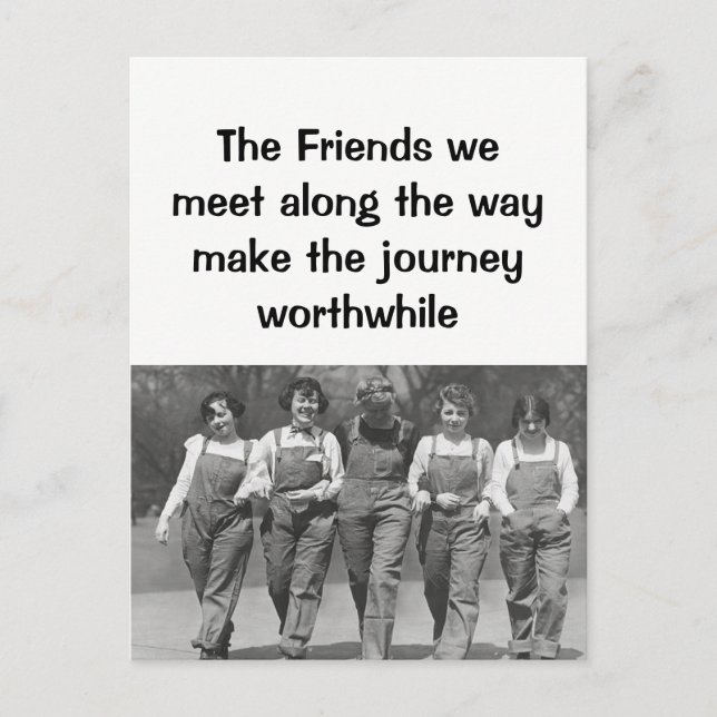 Friends we meet along the way Friendship Quote Postcard (Front)