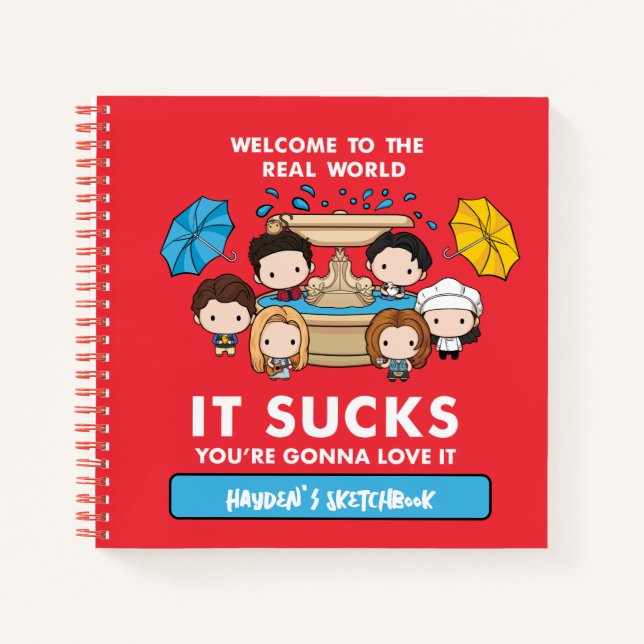 FRIENDS™ | Welcome to the Real World Chibi Drawing Notebook (Front)