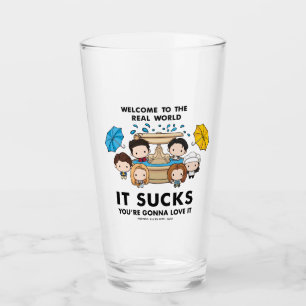FRIENDS™ Welcome to the Real World Chibi Glass