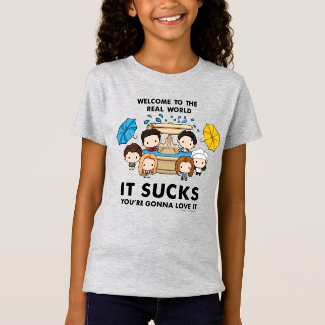 FRIENDS™ | Welcome to the Real World Chibi T-Shirt (Front)