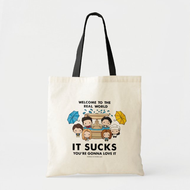 FRIENDS™ | Welcome to the Real World Chibi Tote Bag (Front)