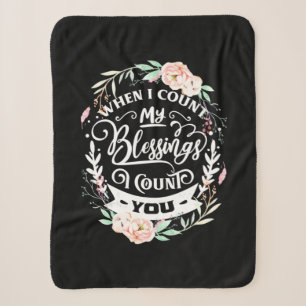Friends When I Count My Blessing Sherpa Blanket