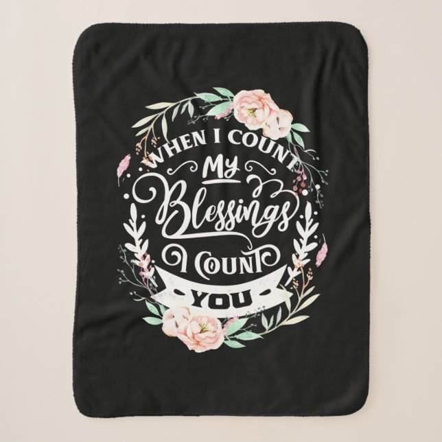 Friends When I Count My Blessing Sherpa Blanket (Front)