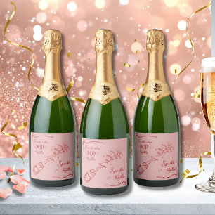 Friends Who Pop Together Sparkle Galentine  Sparkling Wine Label